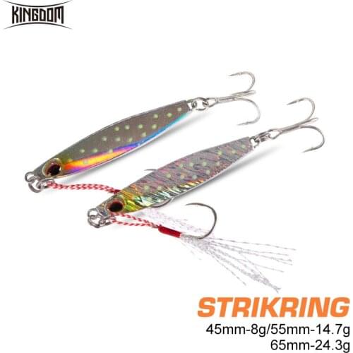 Kingdom SEEK STRIKE Metal Jig Fishing Lures 8.5g 35mm 14g 40mm 21g 46mm 28g 56mm Wobbler Simulation Spoon Artificial Hard Baits