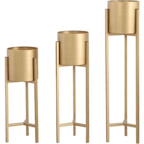 Nordic metal plant stand for living room indoor brief floor plant iron racks flower metal stand balcony metal shelf