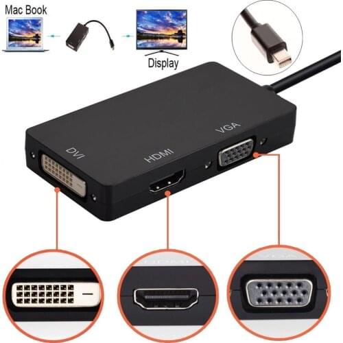 Mini Display Port to DVI VGA HDMI-compatible 1080P Thunderbolt Adapter for MacBook Pro / Air HD USB Adapter