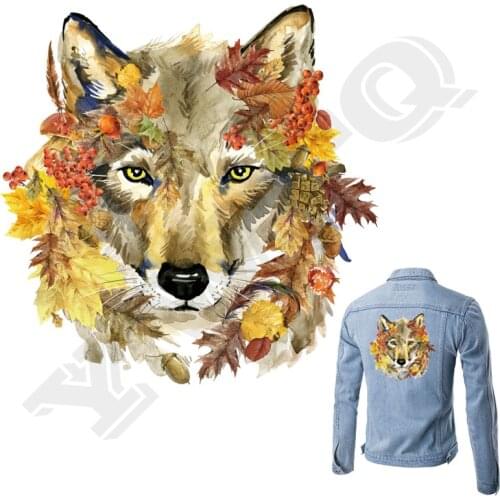 Iron On Patch Watercolor Wolf Easy Print By Household Irons Parches Ropa T-Shirt Diy Decoration A-Level Washable Applique