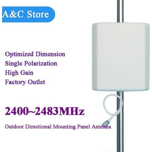 5pcs/lot 2.4ghz antenna 2400-2483MHz Wall Mount Patch Panel directional antenna WiFi antenna high gain 14dBi sma rp sma n-female