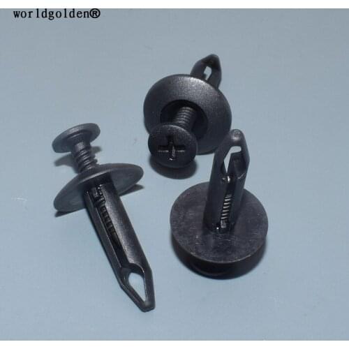 Worldgolden 100pcs plastic clip Push Type Retainer
