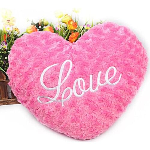 Heart Shape Cushions Sofa Office Nap Throw Pillow Car Seat Home Decoration Soft Pink Red Heart Cushions Wedding Lovers Gifts