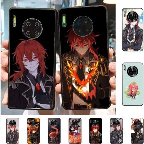YNDFCNB Genshin Impact Diluc Phone Case for Huawei Mate 20 10 9 40 30 lite pro X Nova 2 3i 7se