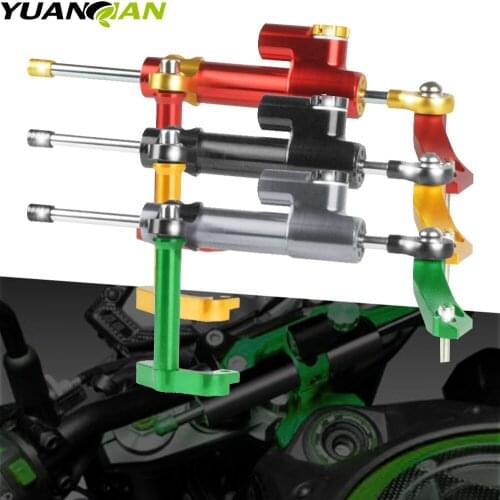 CNC Aluminum Adjustable Motorcycles Steering Stabilize Damper Bracket Mount Kit For Kawasaki ER6N ER-6N 2013 2014 2015 2016