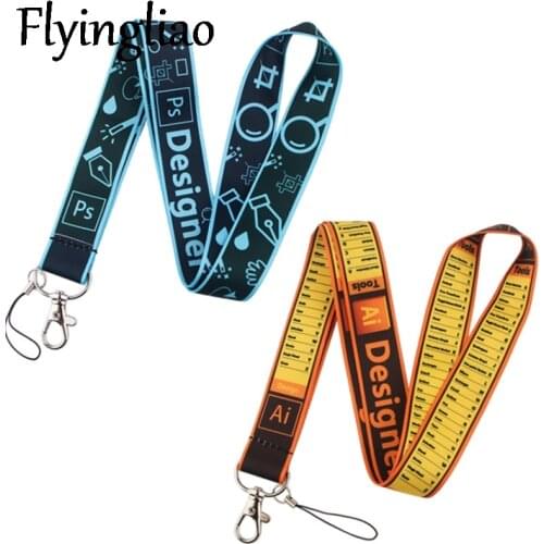 Design Tool Programming Neck Strap Lanyards ID badge card holder keychain Mobile Phone Strap Gift Ribbon webbing necklace Gifts