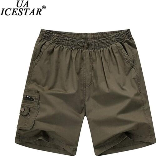 Army Green Shorts Men Brand 100% Cotton Fashion Loose Cargo Shorts 2021 Summer New Multi-pocket Solid Color Casual Men Shorts
