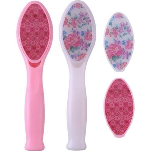 Glass Foot Rasp File Scraper Elliptical Soften Cutin Grinding Sanding Heel Grater Foot Care Tool for Dead Skin Callus