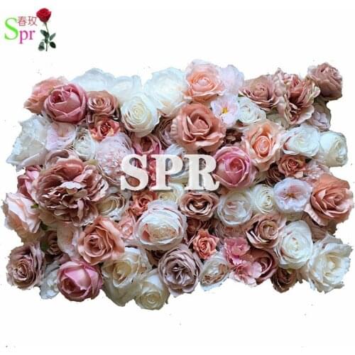 SPR wedding flower wall panels Artificial silk rose stage backdrop table centerpiec decoration arrangement decorative flore