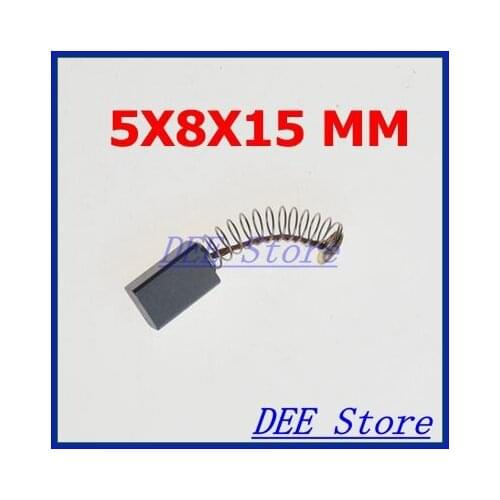 20pcs/lot Electric Motor Graphite Carbon Brushes 5*8*15mm Springs & Wiks Power Hand Tool Saw Hammer Drill Angle Grinder for Bos