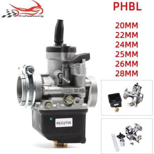 Universal Racing Carburetor Vergaser Dellorto PHBL 20 22 24 25 26 28mm for 2/4T Stroke 50-300cc Carb Scooter Engine AK104