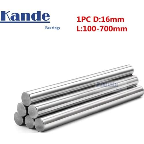 1pc d:16mm 100mm -600mm 3D printer rod shaft 16mm linear shaft chrome plated rod shaft CNC parts Kande