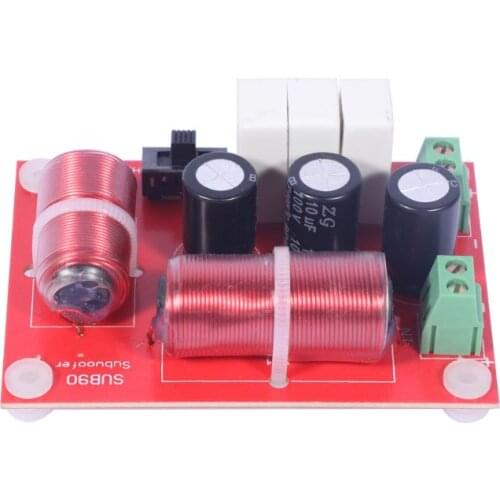 120W Single Bass Woofer Subwoofer Hi-Fi Speaker Passive Frequency Divider SUB90 Crossover Filters Adjustable Point 800Hz/1000Hz