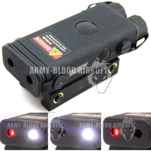 2017 Full-featured Edition AN / PEQ 10 Red Laser Aiming Device With Tactical Flashlight integrated (Black) CS Party Supplies