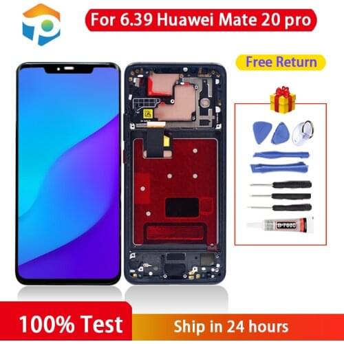 AAA +++ 6.39'' For Huawei Mate 20 Pro LCD Touch Screen Display with fingerprint Replacement Digitizer Assembly Repair parts Ori