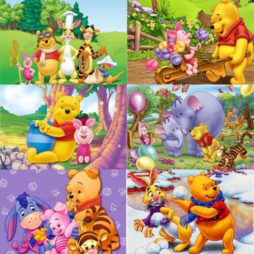 Disney Diamond Painting Cartoon Mosaic Winnie The Pooh Decor Diamond Embroidery Cross Stitch Kits Christmas Gift Home Decor