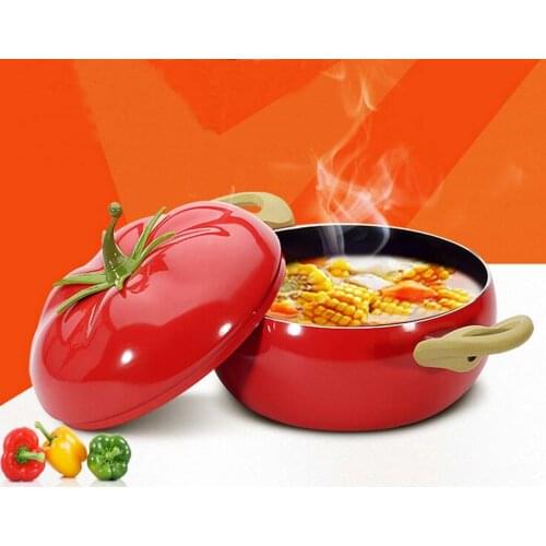 Vegetable Modeling Non Stick Pot Lovely Style Tomato Pot Cookware Kitchen Cooking Pot