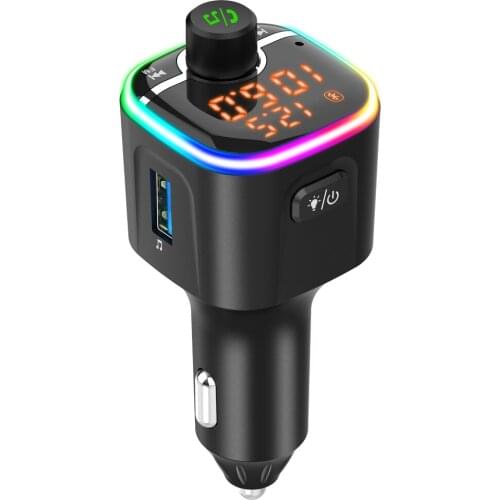 BC68 Car QC3.0 PD USB Charger Bluetooth FM Transmitter Handsfree MP3 Player Support TF Card U Disk Playback