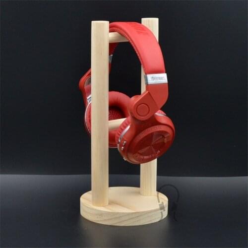 Strong Real Wood Wooden Design Professional Headset Headphone Stand Holder Headphone Rack for Most Headset Headphone Earphone