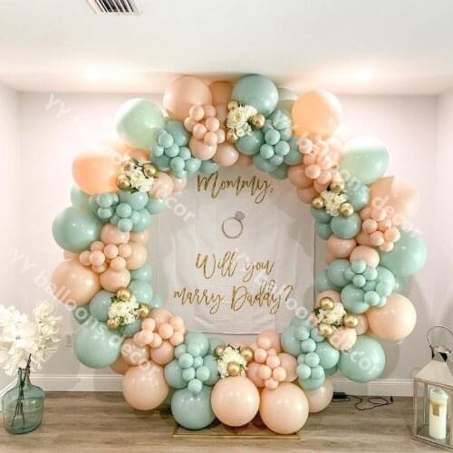 DIY Baby Shower Global Macaron Green Complexion Latex Balloons Garland Arch Kit Wedding Birthday Party Background Decoration