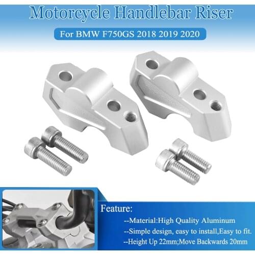 For BMW F750 GS F 750 GS F750GS 2018 2019 2020 Motorcycle CNC Handlebar Riser Handle Bar Clamp Height Up Adapter Back Move Mount