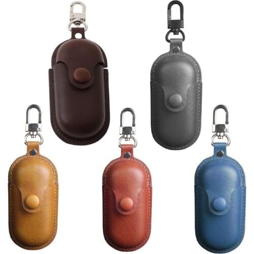 Leather Earphone Case Protective Cover with Keychain for Huawei Freebuds 3i Wieless Headset Charging Box