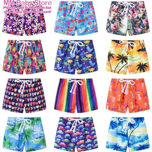 Summer 2-7Y Children Shorts Cotton Shorts For Boys Girls Flower Color Shorts Kids Beach Short Sports Printed Shorts Pants