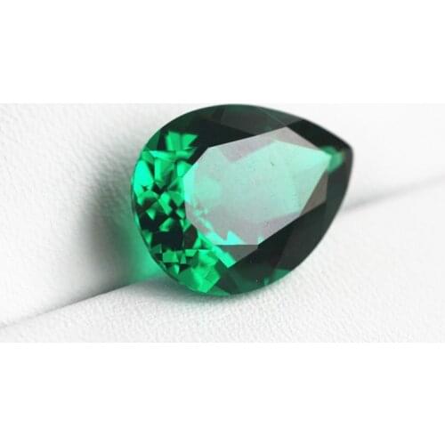 Bestseller decorative the unique pear shape green nano sole gemstones stone beautiful lustre rarity created emerald shape