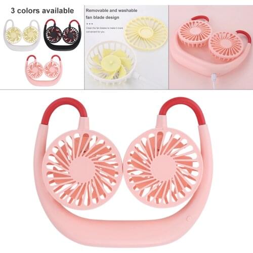 Mini Portable USB Fan Hands Free Neck Fan Rechargeable Small Fan Desk Handheld Air Conditioner Cooler
