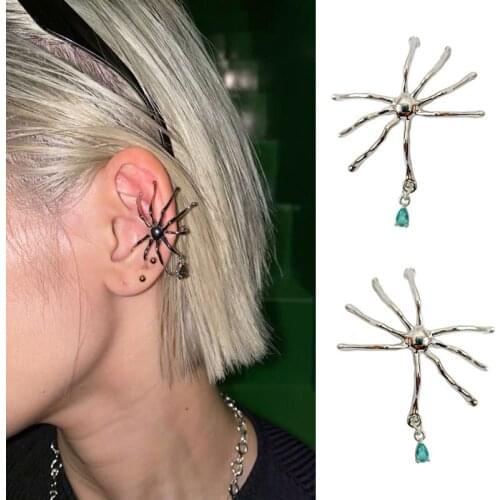 Fashion Girl Funny Weird Big Spider Shape Ear Stud Punk Style Earring Party Jewelry Earrings For Women