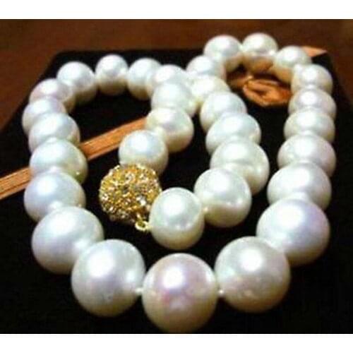 N1854 Exquisite 10-11MM WHITE AKOYA PEARL NECKLACE AAA 17.5" NEW
