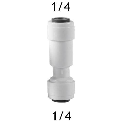 1/4" - 1/4" OD Tube PE Pipe Fitting Hose Elbow Non-return Valve Quick Connector Aquarium RO Water Filter Reverse Osmosis System