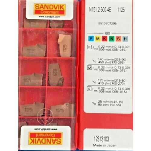 ORIGINAL 10PCS CARBIDE INSERT N151.2-600-4E1125
