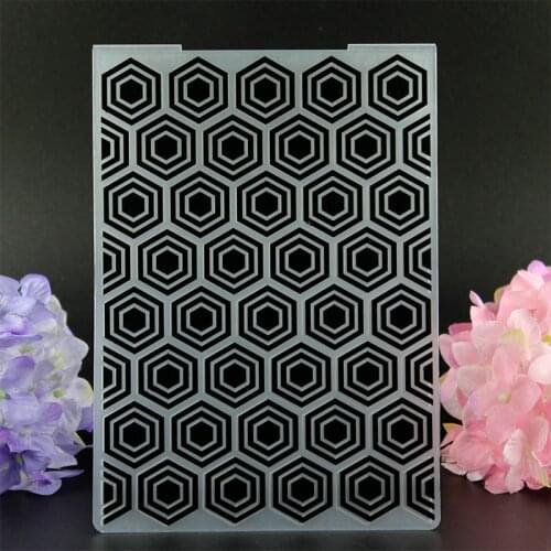 YLEF055 Rhombus Plastic Embossing Folder For Scrapbook Stencils DIY Photo Album Cards Making Decoration Template 10.5*14.5cm