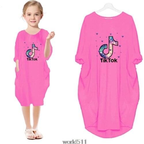 Mom and daughter dress Autumn Summer Tik Tok Print Long Dress For Mommy and me clothes Mother and daughter clothes