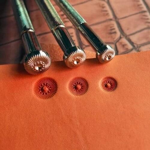 Alloy material pistil design Hand-work unique design carving punches stamp craft leather working tools