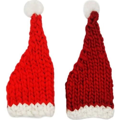 D0LF Red Iceland Wool Xmas Hat Iceland Wool Hat for Adults Kids Comfortable Santa Claus Party Supplies Christmas Decor