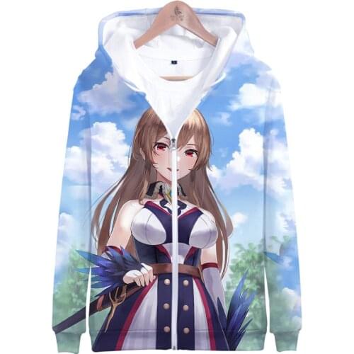 Vtuber Furen E Lustario 3D print Hoodies winter Holiday passionate style Men/Women Streetwear Zipper Kawaii harajuku hooded