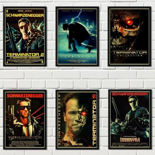 High quality retro style family wall art decoration painting science fiction movie The Terminator bar cafe decoration poster