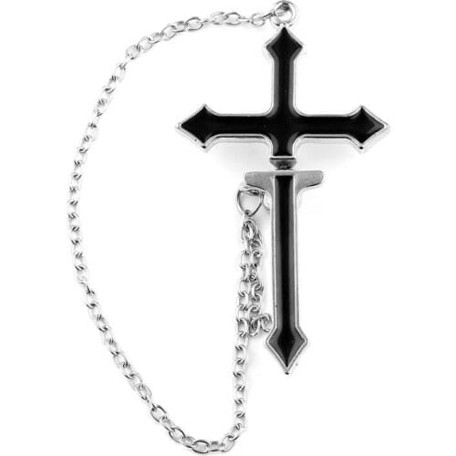 Fashion Cross Pendant Cartilage Drop Dangle Earrings Punk Jewelry for Cool Women Girl Friendship Gifts