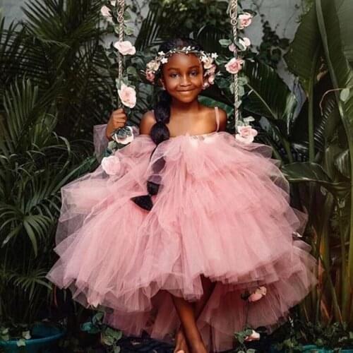 Mujer faldas Pink Skirts Tulle Saias High Low Girls Skirts For Wedding Asymmetrical jupe femme Custom Made Tiered Skirt Girl