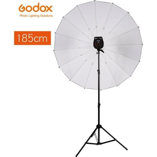 Godox Studio Photogrphy 75" 185cm Black White Reflective Lighting Light Umbrella +2m Light Stand +Type B Flash Hot Shoe