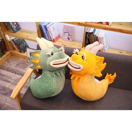 1PC cartoon 35/50cmcm Chinese dragon doll plush toy plush soft pillow diamond doll childrens birthday gift Christmas gift