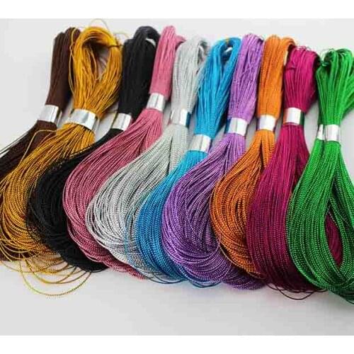10pc/lot 10colors 0.8mm without core elastic gold silver threads embroidery thread sewing line yarn thread free shipping