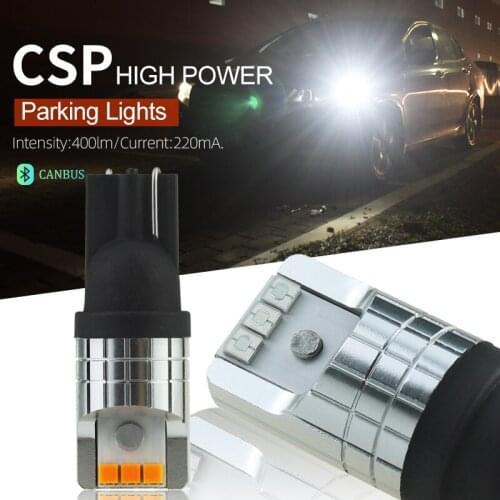2pcs LED T10 Bulbs Canbus No Error Clearance Lights 194 168 W5W for Car Front/Back Side Marker Parking Lights