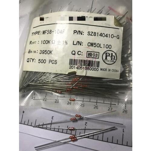 20PCS new be of great quality Mf58-104f 100kr + - 1% 3950k glass type heat sensitive mf58-104f-3950 1% Mf58-104 100KR