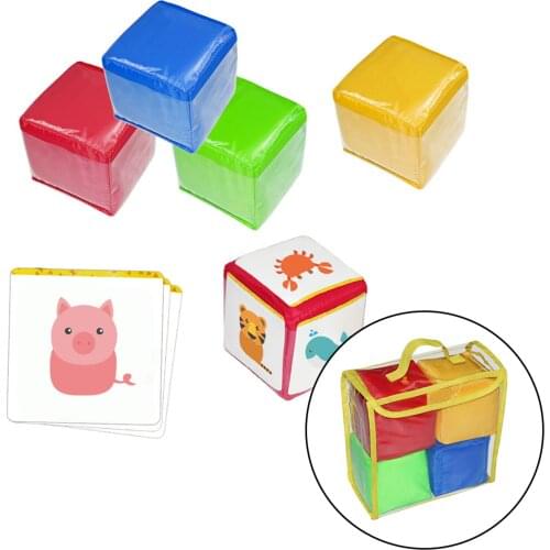 4pcs 4inch Playing Game Dices Set Foam Cubes Learning Cubes for All Subjects