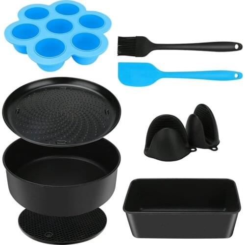 Air Fryer Accessories Bake Kit For Compatible With 6.5Qt & 8Qt NINJA FOODI Pressure Cooker, Includes Cake Pan, Pizza Pan