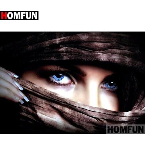 HOMFUN Full Square/Round Drill 5D DIY Diamond Painting "Masked beauty" Embroidery Cross Stitch 3D Home Decor Gift A16880