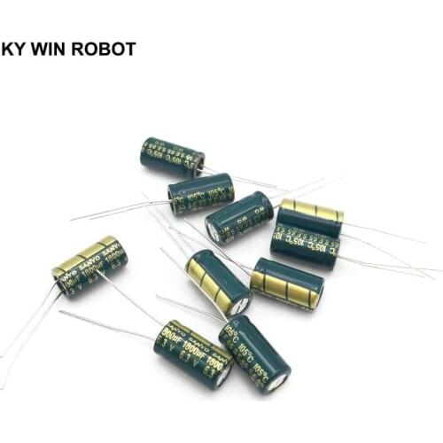 10 pcs Aluminum electrolytic capacitor 1800 uF 6.3 V 8 * 16 mm frekuensi tinggi Radial Electrolytic kapasitor